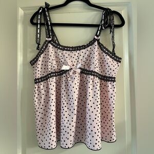 Pink polka dot tank